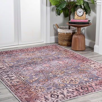 Victoria Ornate Persian All-over Washable Area Rug